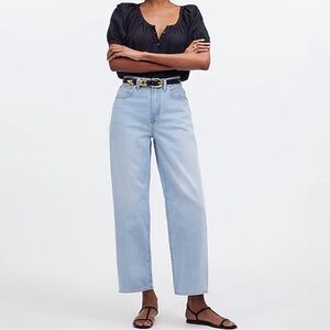 Madewell Perfect Vintage Wide-Leg Crop Jean in Fitzgerald Wash